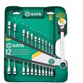 SATA ST09066-02 - 12 Pc. Metric Double Combination Ratcheting Wrench Set